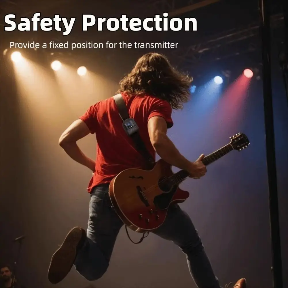 Acheter housse de transport pour émetteur sans fil guitare : étui noir compact et léger, protection optimale en déplacement.