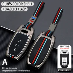 Sleek Car Key Cover Shell with Keychain Accessories (Grey Color Set - 2)