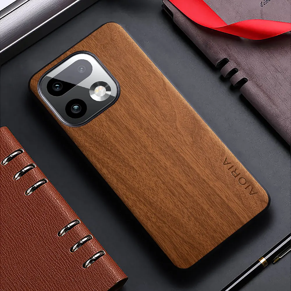 Bamboo Wood Pattern PU Leather Back Cover Case