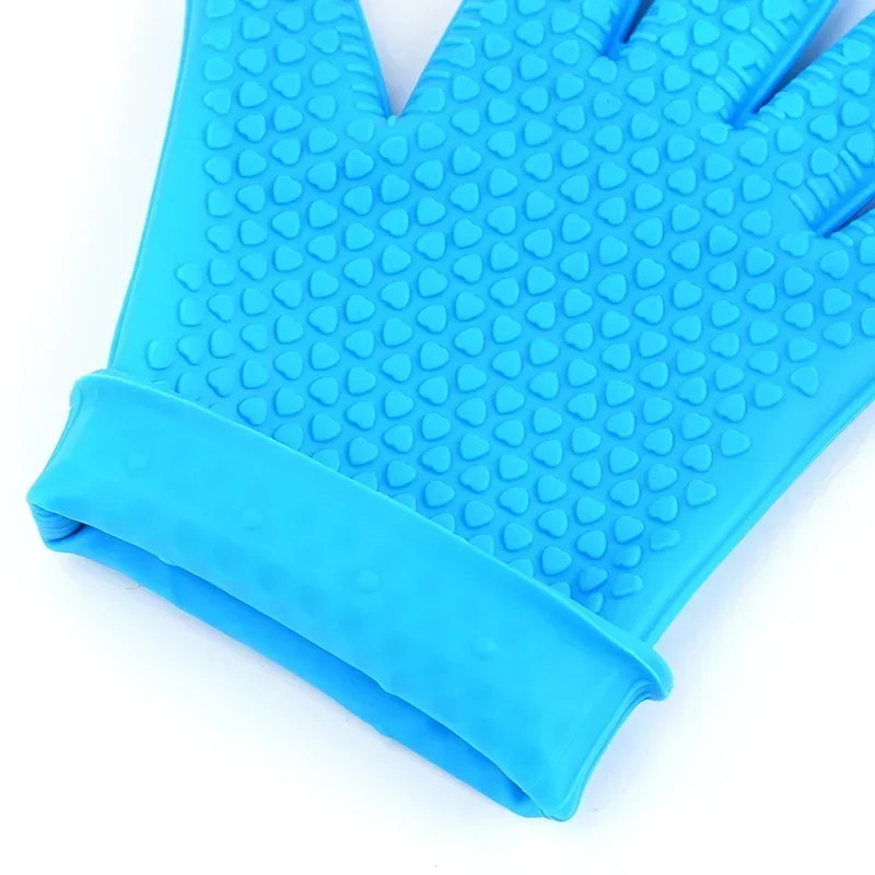 Silicone Oven Mitt Oven Gloves Heat Resistant Gloves Full Finger Hand Wrist Protection Silicone Heat Resistant Mitts New