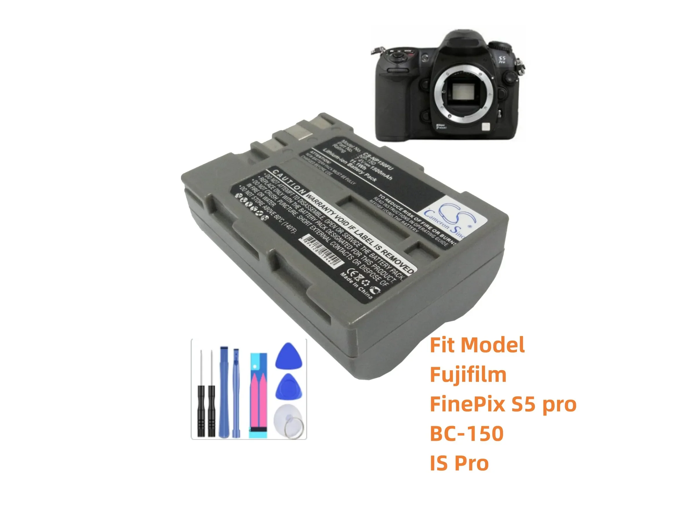 Batteria Della Fotocamera Per Fujifilm Finepix S5 Pro Bc-150 Is Pro Bc-150 Np-150 1500Mah