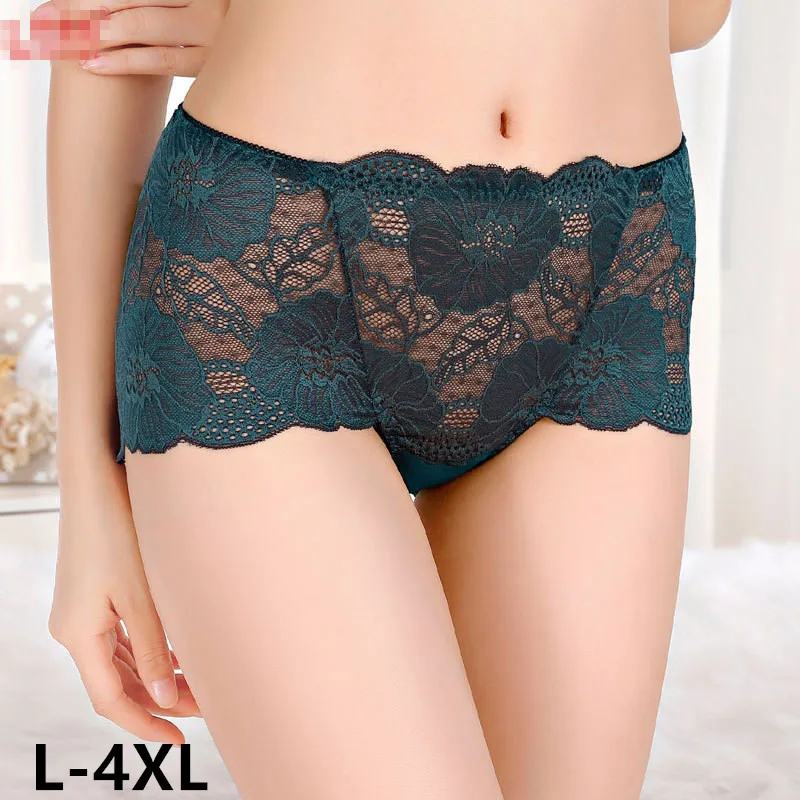 

Plus size Hot Underwear Women Panties Briefs for Female hipster Underpant Sexy Lingerie Lace Cotton string big size hot sale