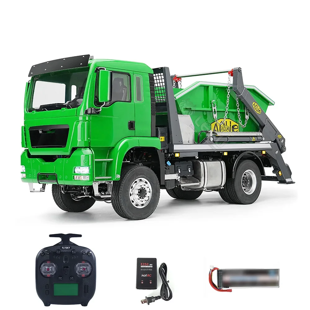 NEW  RC Truck 4*4 Hydraulic Metal Skip Loader TGS 1/14 Remote Control Swing Arm Dump Car 3 Speeds Light Sound Set Model Toys 3