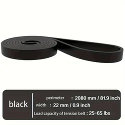 Elastic Resistance Bands for Strength Training and Pilates - Workout and Fitness Equipment Expander (25 - 65LB Black)