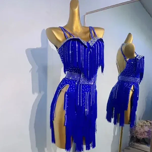 Latin Dance Professional Dress High-end Red Tassel Cha Tango Female Adult Standard Stage Professional Clothing dance dress