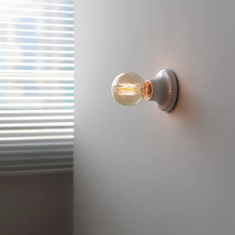 DIY 빈티지 유럽 스타일 장식 세라믹 벽 천장 조명, E27 LED 전구 램프 소켓 베이스, 거치대 LED 라이트 베이스