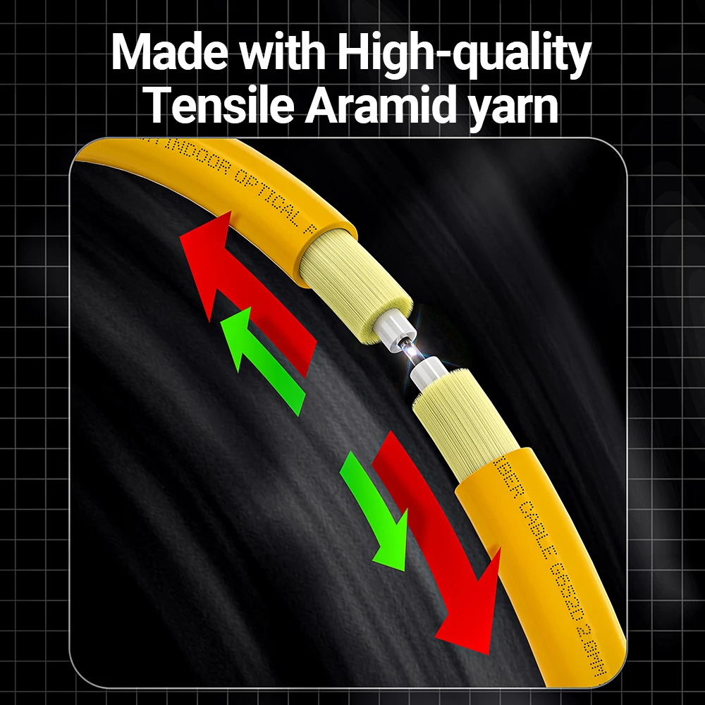 AMPCOM LC to SC UPC Fiber Optical Patch Cable Singlemode Simplex SMF 9/125&mu;m Single Mode Bend Insensitive 2.0mm Fiber Optic Cord fiber optic cable
