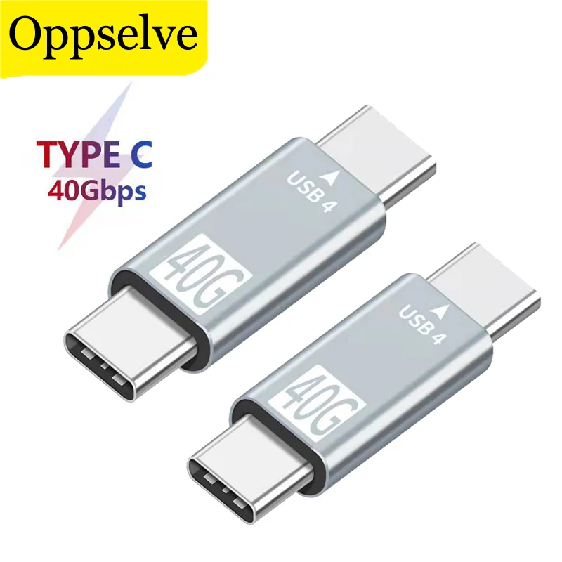 

USB 4.0 40Gbps USB Type C OTG Adapter For Macbook Pro Laptop Type C To USB C Fast Charge Data Transmission Converter Connector