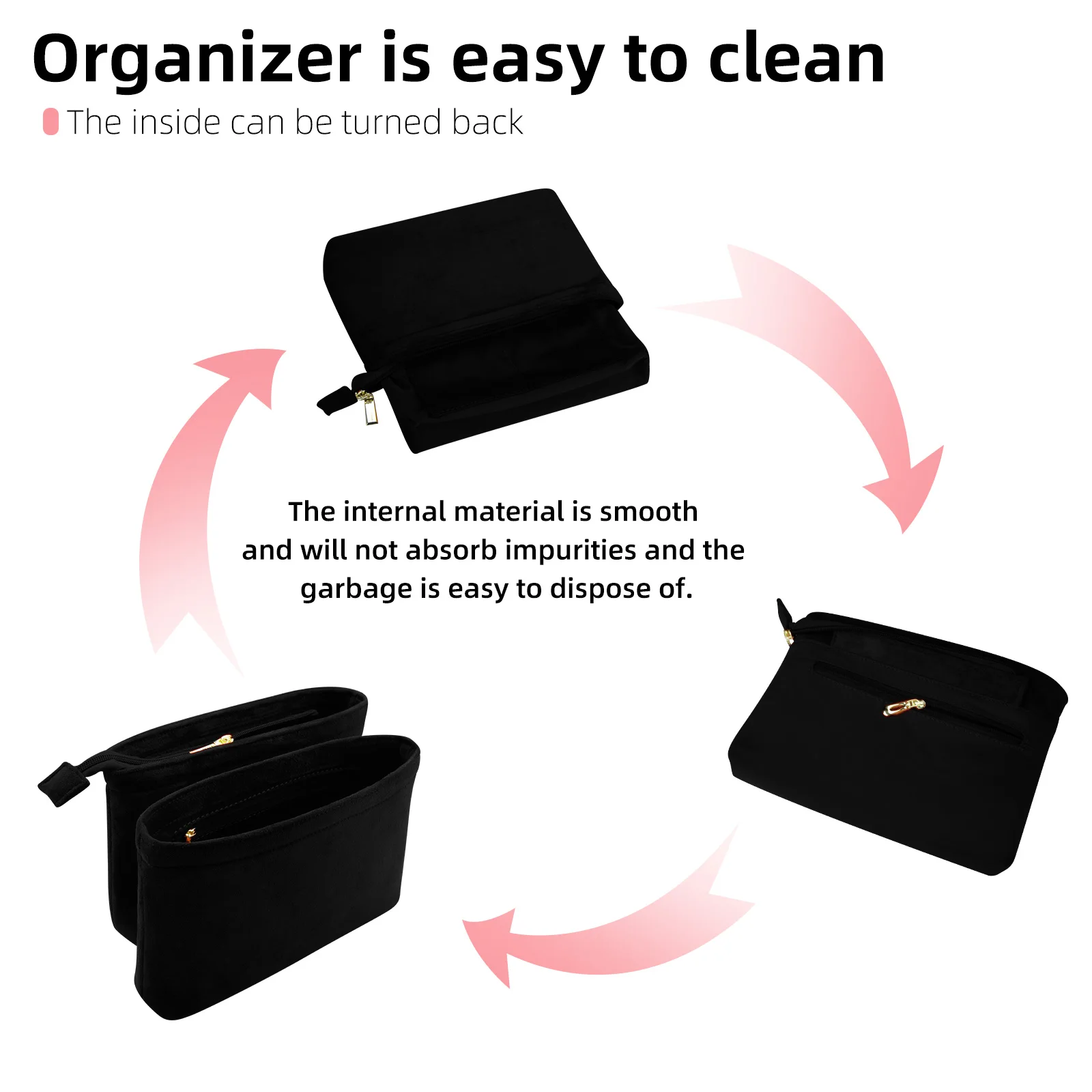 Organizer,Bag Organizer,Insert purse organizer with 2 packs in one