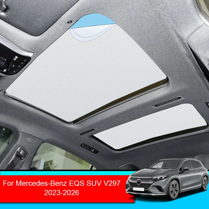

Автомобильный электростатический солнцезащитный козырек Sunroof для Mercedes-Benz EQS SUV V297 2023-2026, теплоизоляция, внутренний автомобильный аксессуар