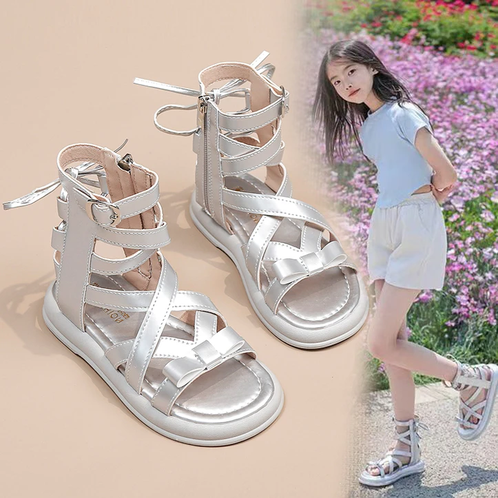 Girls Quick Dry High Top Sandals with Non Slip Soft Sole