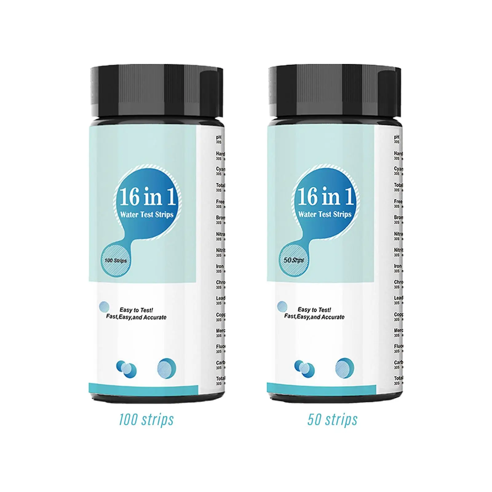 16 in 1 Water Test Strips Fast Hardness Resin Drinking Water Test Strips for Spas Pools Freshwater Science Experiments Hot Tubs