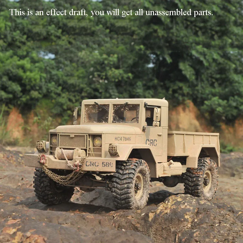 CROSS 1/10 RC Car HC4 4WD Off Road Military Truck Crawler KIT W/O Battery Remote Control RC Toys Gifts Model TH10479 2