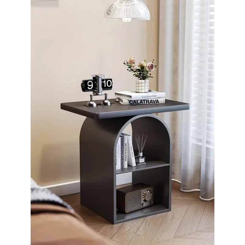 Cream wind removable living room sofa small side coffee table small bedside side cabinet rack round corner table