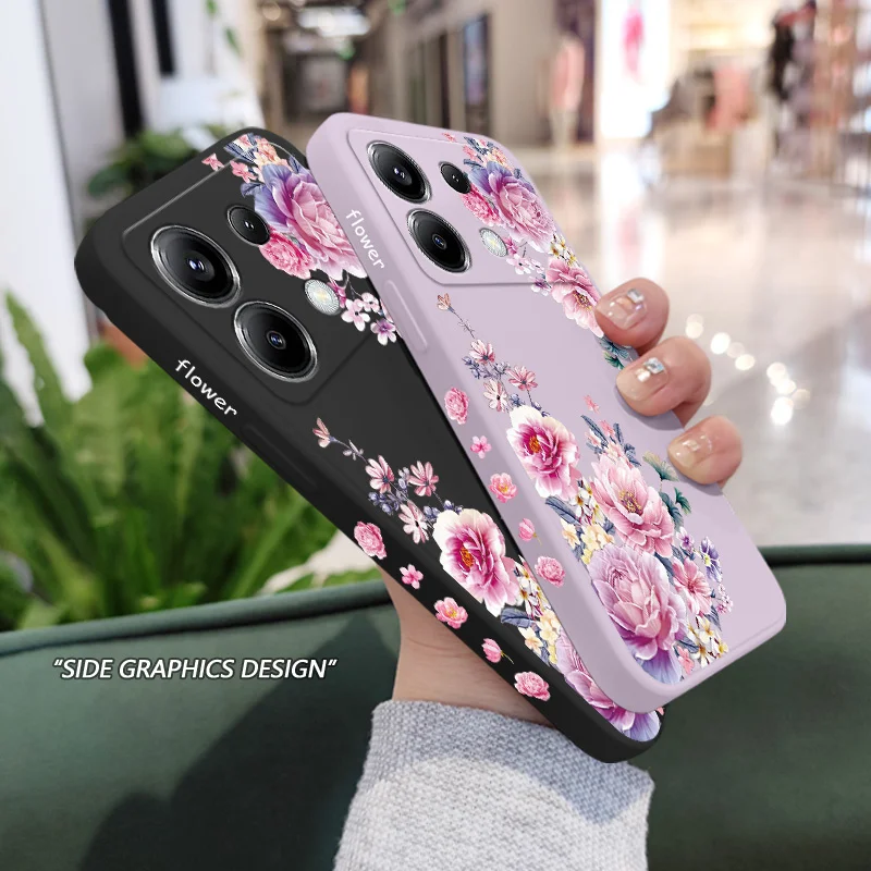 Elegant Satin Brocade Phone Case with Silicone Cover