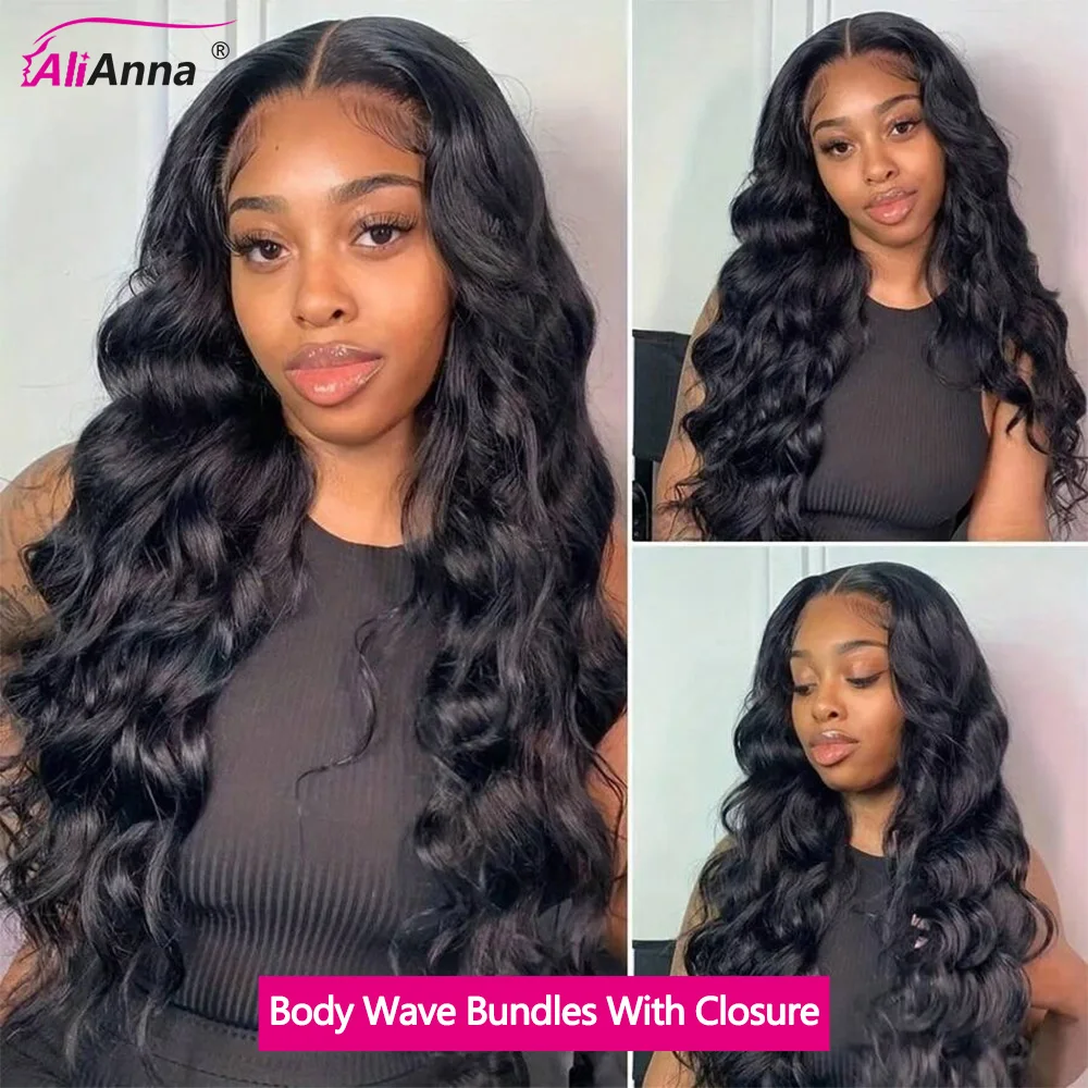 Body Wave Human Hair Bundles And Closure 2x6 HD Lace Closure Human Hair Bundles With 4x4 Closure Brazilian 5x5 HD Lace Closure 5
