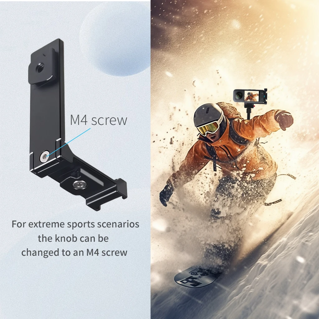 Aluminum Quick Release Mount L Bracket Cold Shoe Magnetic Adapter for X4 X3 X5