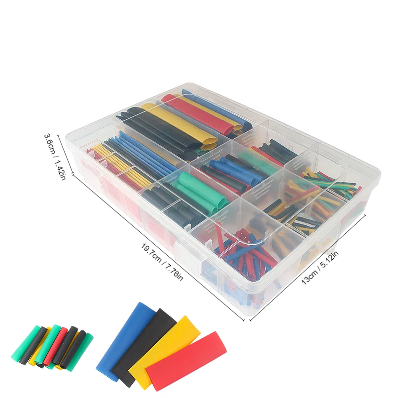 Heat Shrink Tubing 280-560PCS Heat Shrink Tubing Thermoresistant for Cables Shrink Wrapping DIY Electronic Kit 2:1