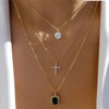 Colliers en chaîne de perles tressées simples, ton or, ensemble de colliers avec pendentif superposé pour femmes, usage quotidien et de fête, 5 pièces/ensemble