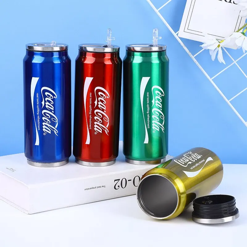 500ML Stainless Stee Thermos Cup Car Vacuum Flasks Portable Soda Can