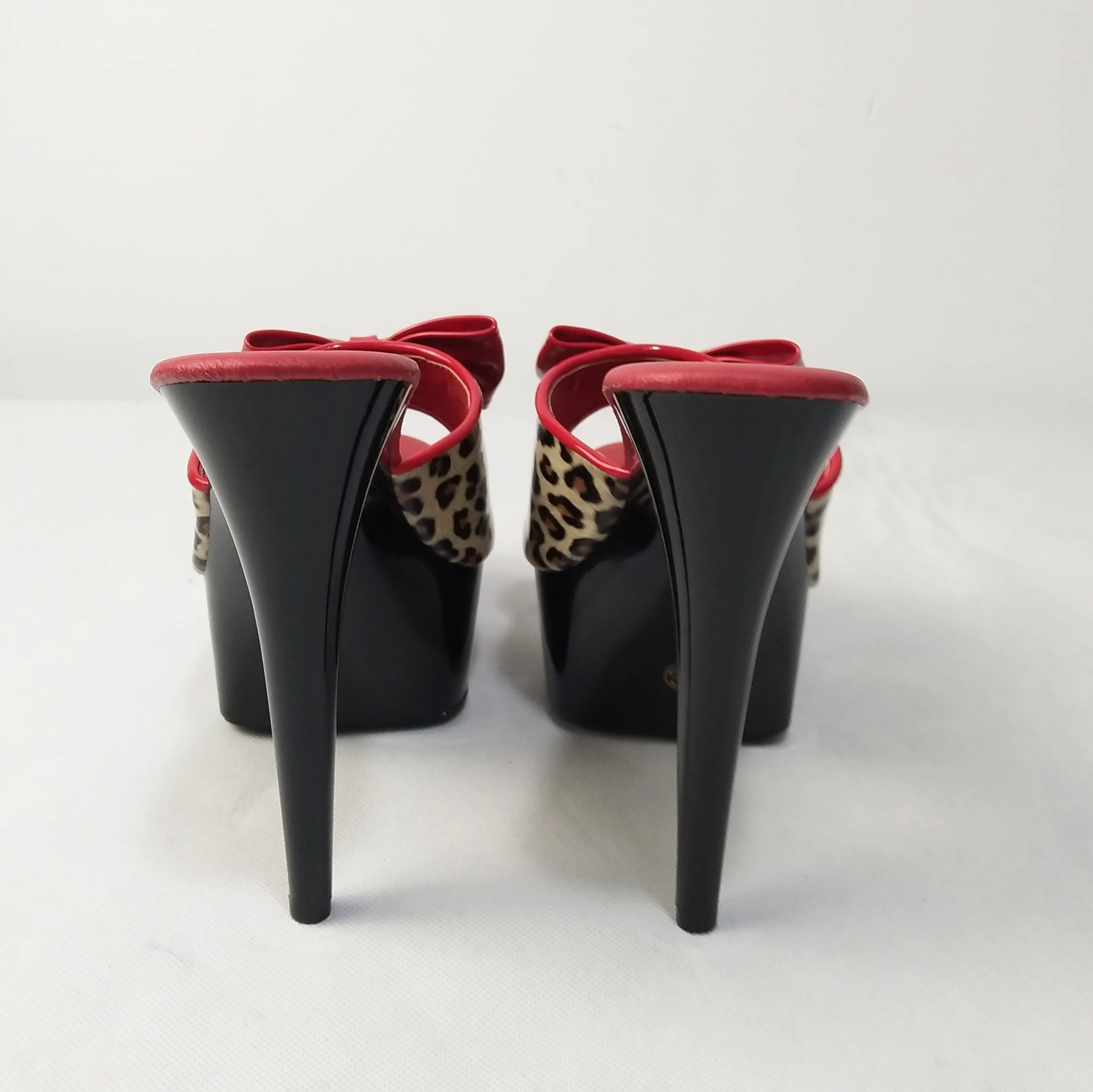 Leopard print vamp sexy high-heeled shoes, 13-20 cm summer model stage performance to wear comfortable thick heel  dance shoes