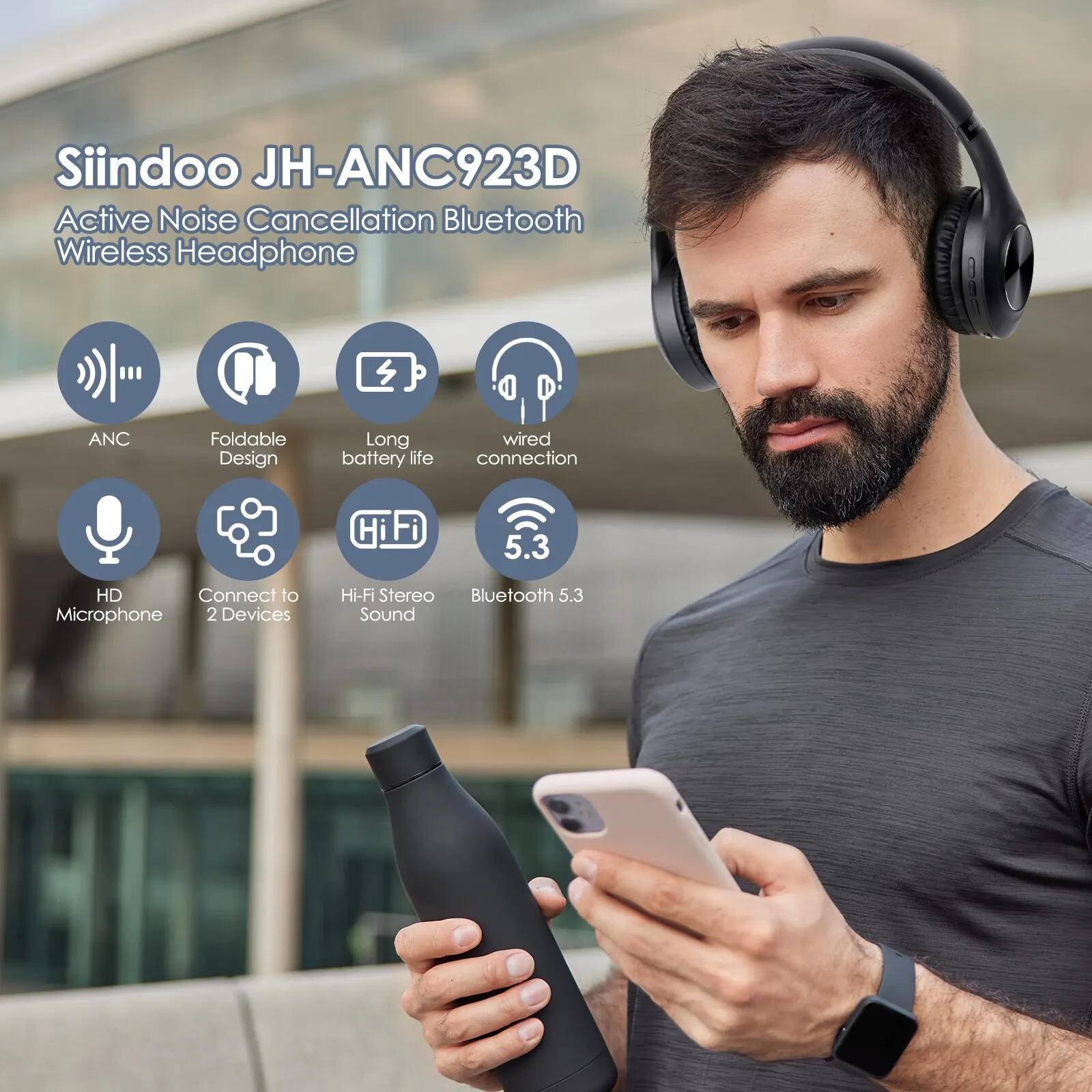 Nothing Auriculares inalámbricos Ear 2 con cancelación activa de ruido a 40  db, Bluetooth de 5.3 pulgadas con carga inalámbrica, conexión dual 36