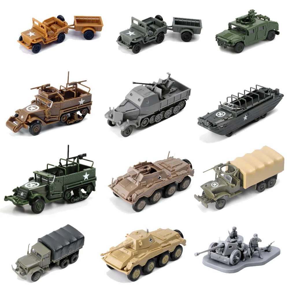 

4D 1/48 1/72 Military Vehicles Assembly Puzzle Model Truck Tank Armored Car Infantry Fighting Chariot Car Model