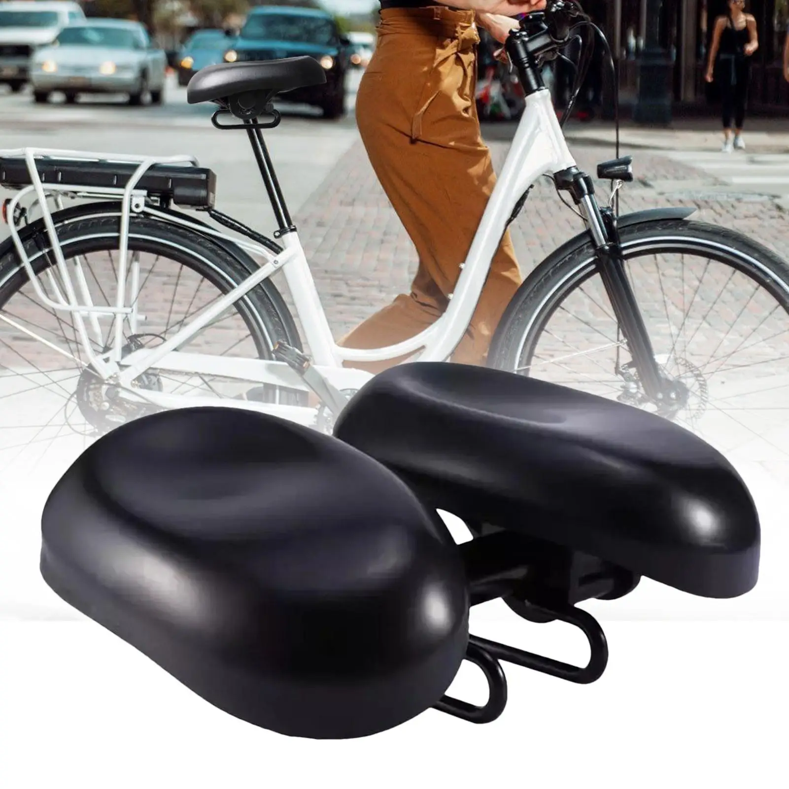 Bike Seat Cushion Adjustable Bike Seat Cushion Cover Shock Absorption Saddle Pad Riding Accessories For Daily Exercise Road