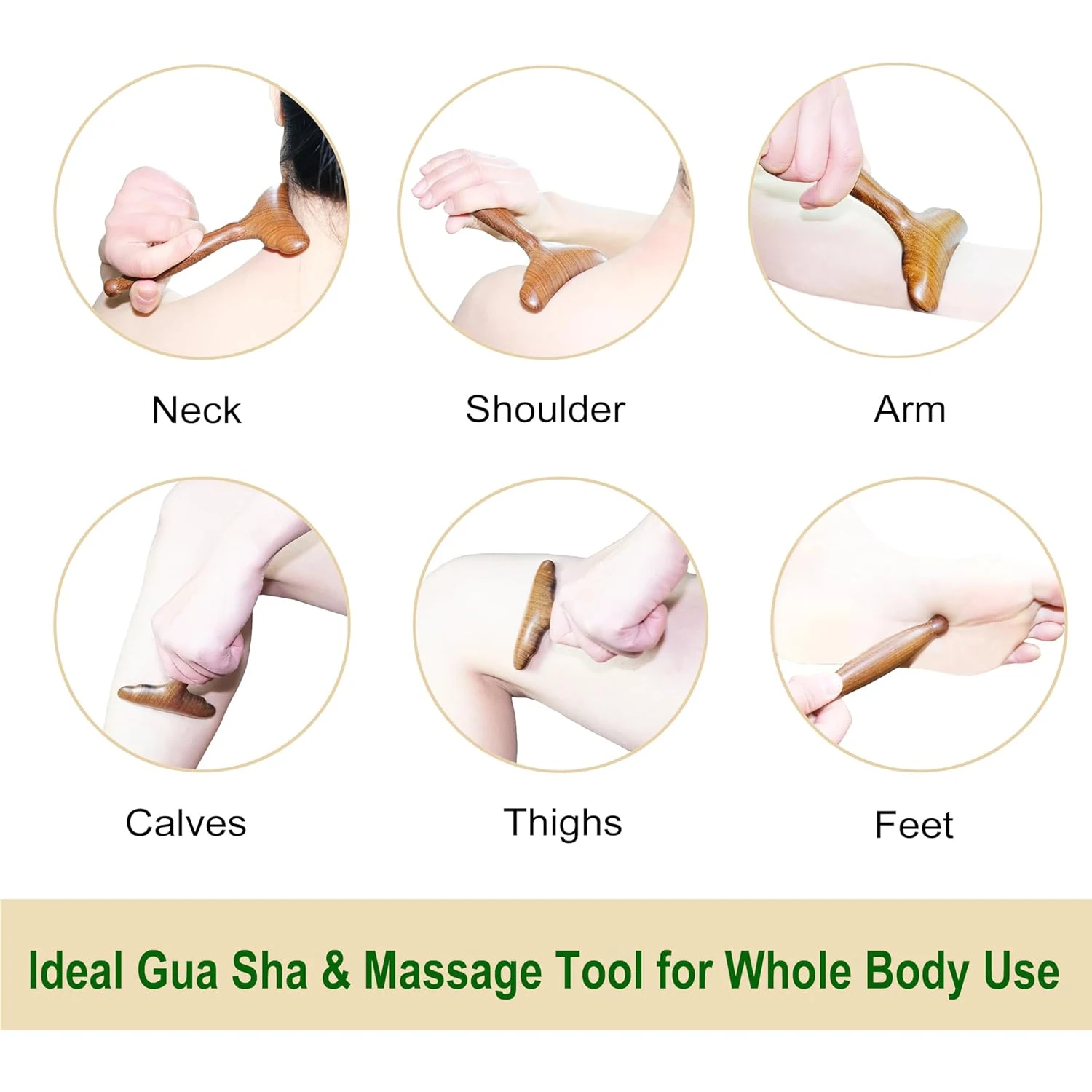 Lymphatic Drainage Massager Wooden Massage Tools Body Gua Sha Paddle for Muscle Release Pain Relief Trigger Point Deep Tissue