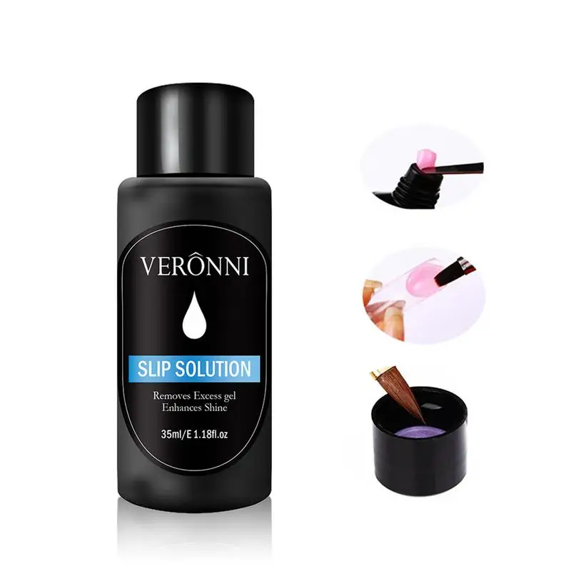 35ml Poly UV Nail Gel Liquid Slip Solution Quick Builder Nail Gel Nail Permanent Clear Acrylic Liquid Nail Art Extension Gel
