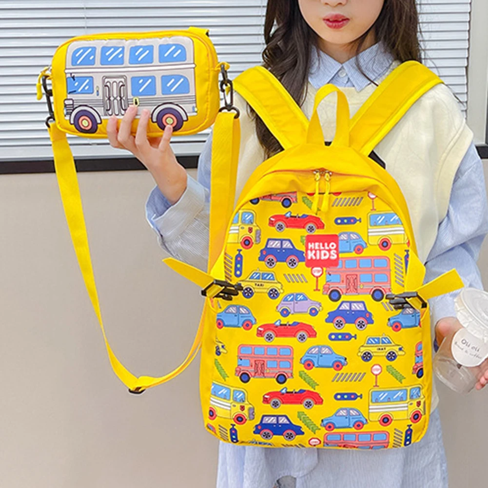 Children's Backpack Cartoon Car Preschool Primary Schoolbag
