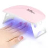 LINMANDA Mini Nail Dryer Lamp 6W LED UV Portable Nail Dryer Curing Lamp Light for Gel Based Polish with 60s/120s Timer Setting 1