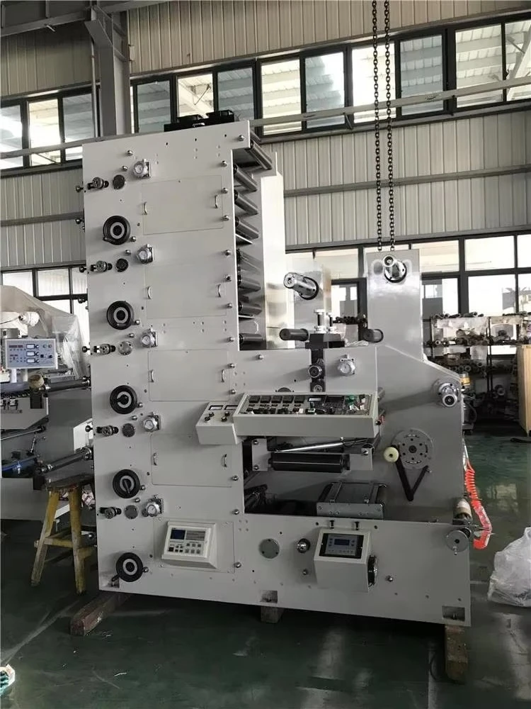 เครื่องพิมพ์เฟล็กโซกราฟีฉลากกาวกระดาษ YG320-6 สีสันสดใส BOPP PE PP, เครื่องพิมพ์สติกเกอร์ถุง HDPE HDPP 1