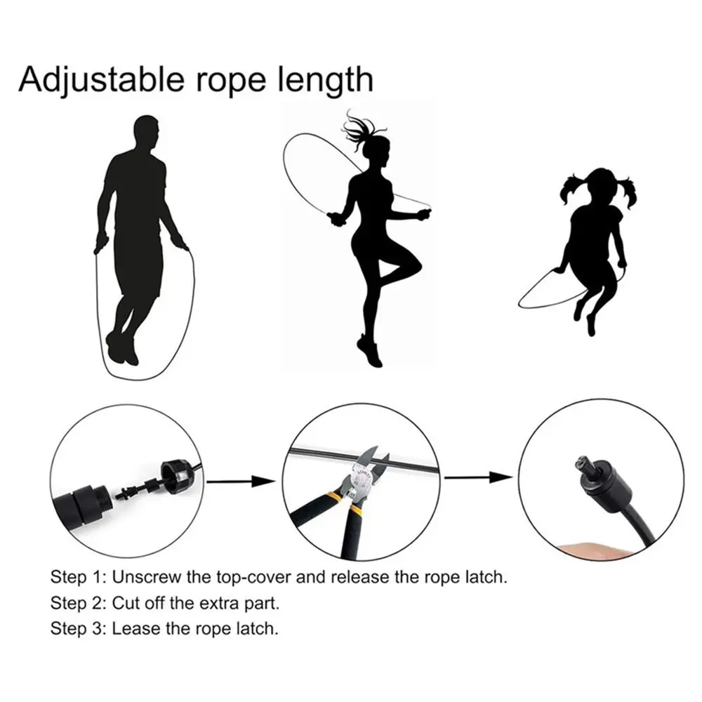 Rapid Speed Jump Rope Steel Wire Skipping Rope with Ball Bearing Adjustable Jumping Fitness Workout Home Sport Equipment jump rope