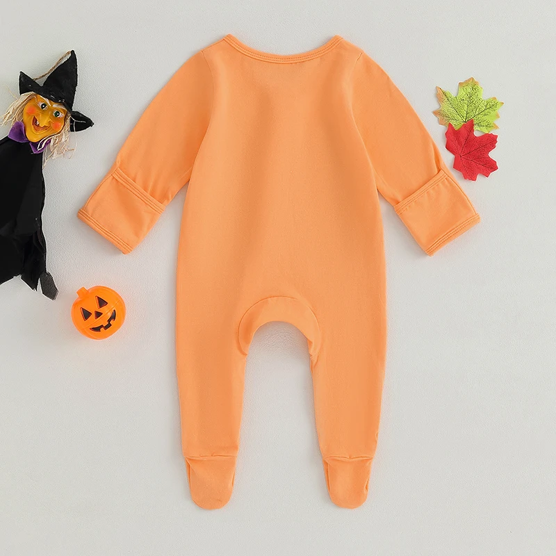 

Halloween Newborn Baby Girls Boys Jumpsuit Pumpkin Long Sleeve Romper Clothes