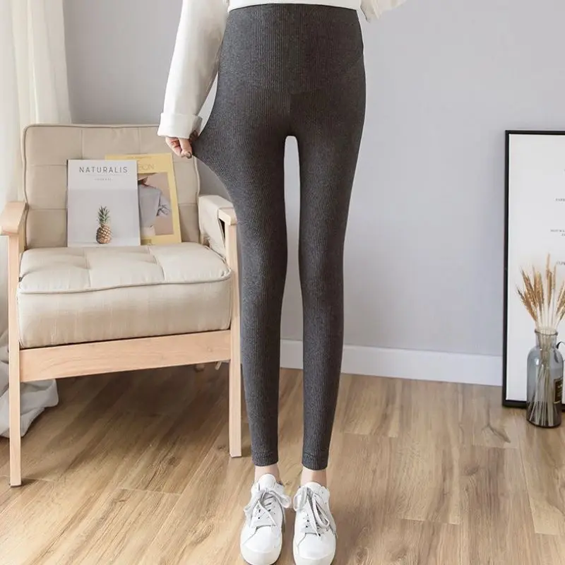 Winter Oversize Thick Pants for Pregnant Women Adjustable Pregnancy Leggings Ladies Warm Plush Trousers Maternity Clothings