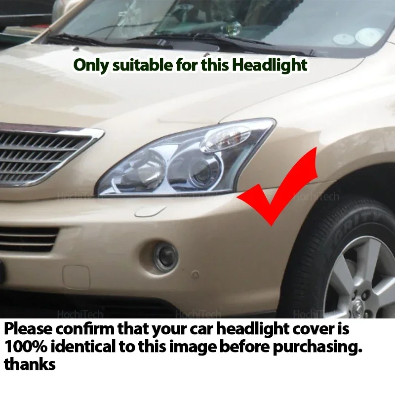 Lexus RX XU30 RX300 RX330 RX350 RX400h 2003-09 전등 갓 밝은 쉘 헤드 램프 렌즈 커버 용 2Pcs/2 쌍 자동차 헤드 라이트 커버