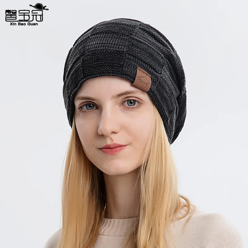 Fashion Winter Hat For Women Men Knitted Beanie Hats Female Male Solid Color Skullies Bonnet Casual Soft Cap with Fur Bobble Hat
