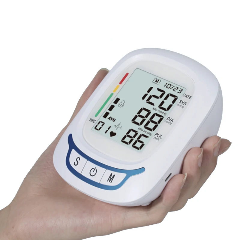 Upper Arm Cuff Monitor Electronic Sphygmomanometer Household Blood Pressure Monitors BP Measuring Instrument Tensiometer