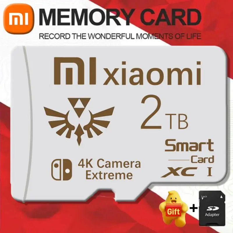 thumbnail image 1 of Tarjeta de memoria de alta velocidad Xiaomi de 2 TB y 1 TB, 512 GB y 256 GB, clase 10, tarjeta Micro TF SD de 1 TB para teléfono Nintendo Switch/Ps4, 1 of 4