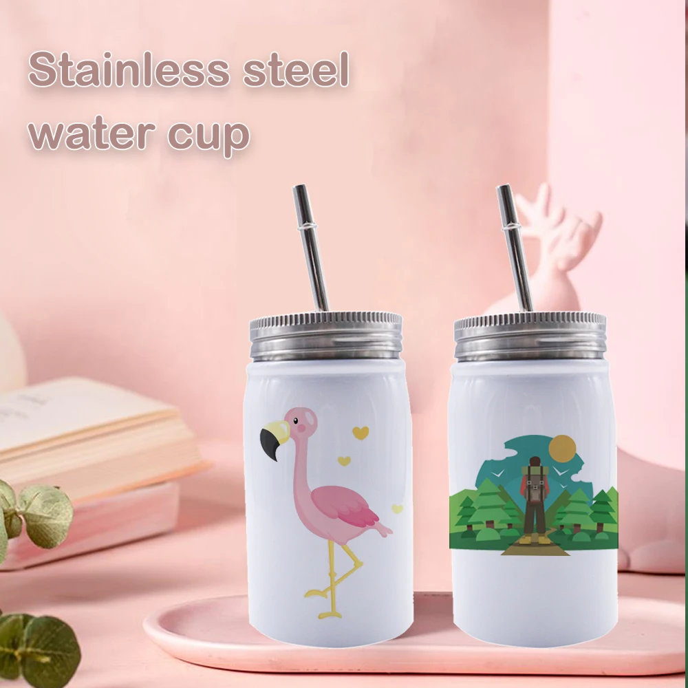 48pcs Custom 12oz Sublimation Frosted Glass Mason Mugs for DIY Printing Jar  Cup with Handle with Metal Lids and Plastic Straws - AliExpress