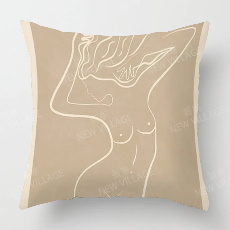 Nordic Morandi Home Decoration Autumn Decoration Pillowcase Sofa Cushion Cover 45x45cm 45*45 50x50 60x60cm 40x40 35x35 Hall 4