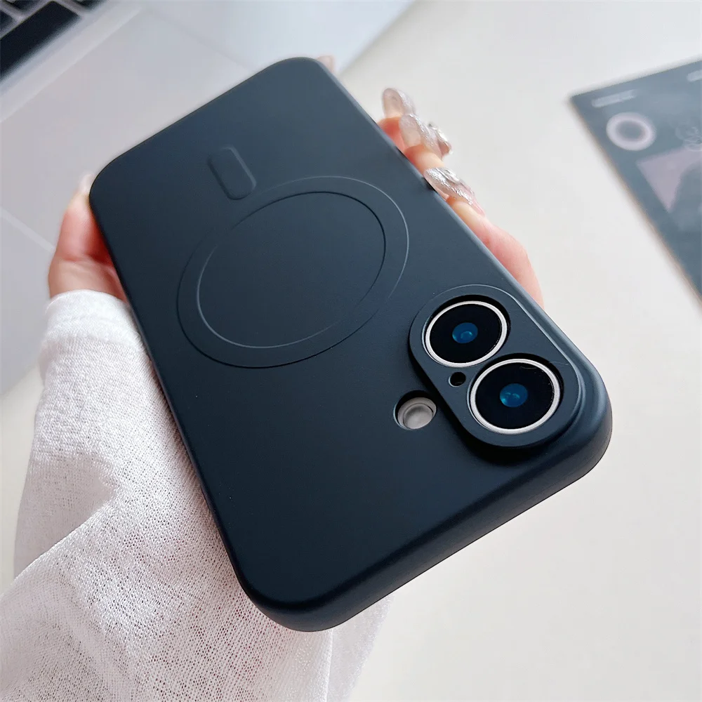 Liquid Silicone Shockproof Magnetic Wireless Charging Phone Case
