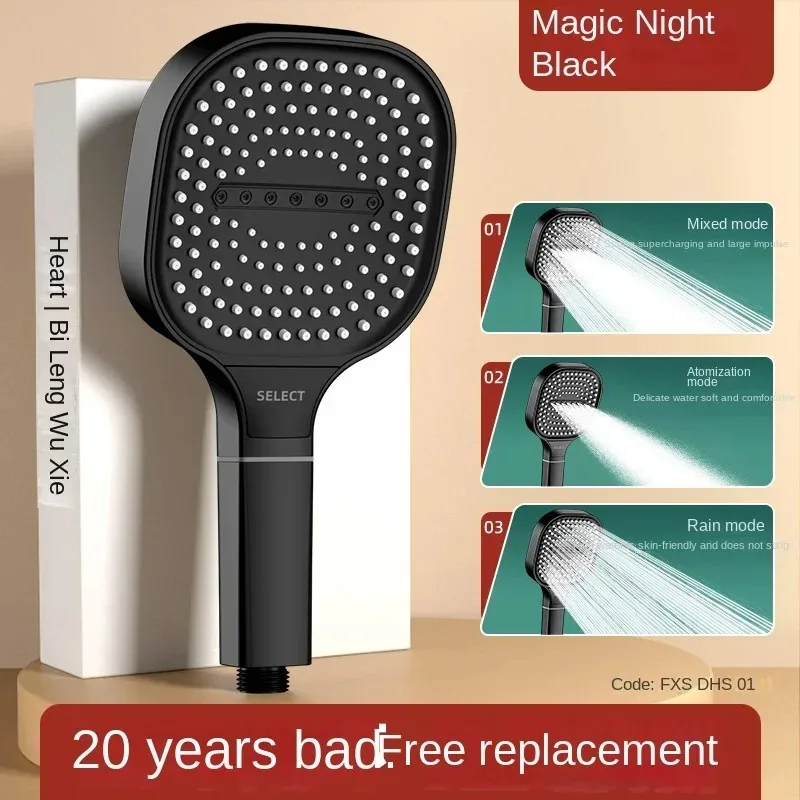 Shower Head 13CM Large Panel 3 Modes High Pressure Water Massage With Filter Element Bathroom Bathing tools bathroom accessories