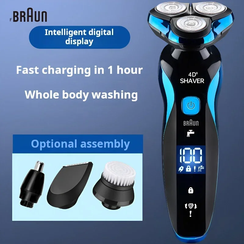 BRAUN 5320s Electric Shaver For Men Electric Hair Clipper USB Rechargeable Professional Hair Trimmer Cutter