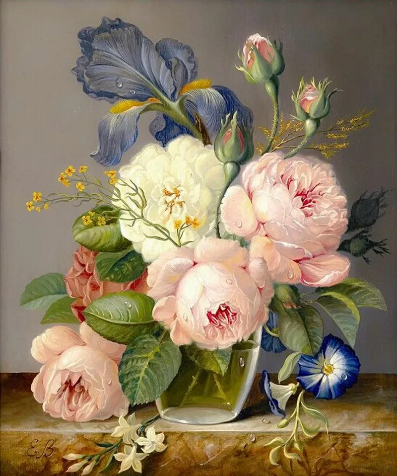 DIY Precision printing Peony flower vase Cross stitch oil Painting For Embroidery kits Cross-Stitching cross stitch kit