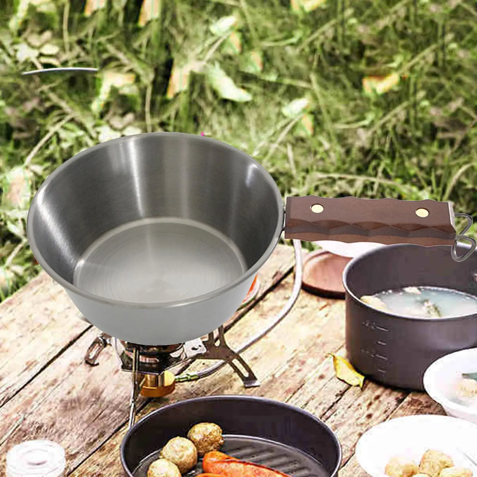 Camping Bowl Outdoor Bowl Cookware Food Bowl with Storage Case Picnic Tableware