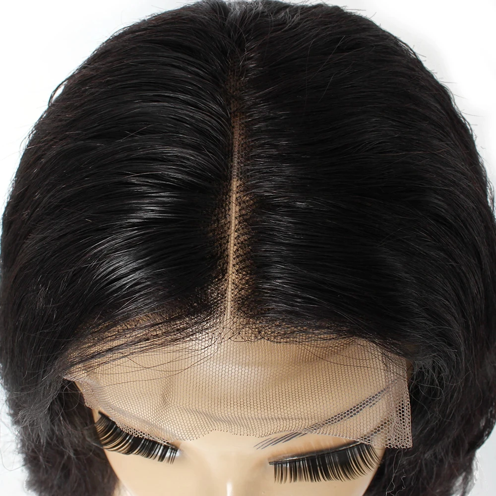 Middle Part 4x1 T Part Lace Closure Wig Straight Human Hair Wigs For Women Pre-Plucked With Baby Hair Peruvian Hair Wigs Remy