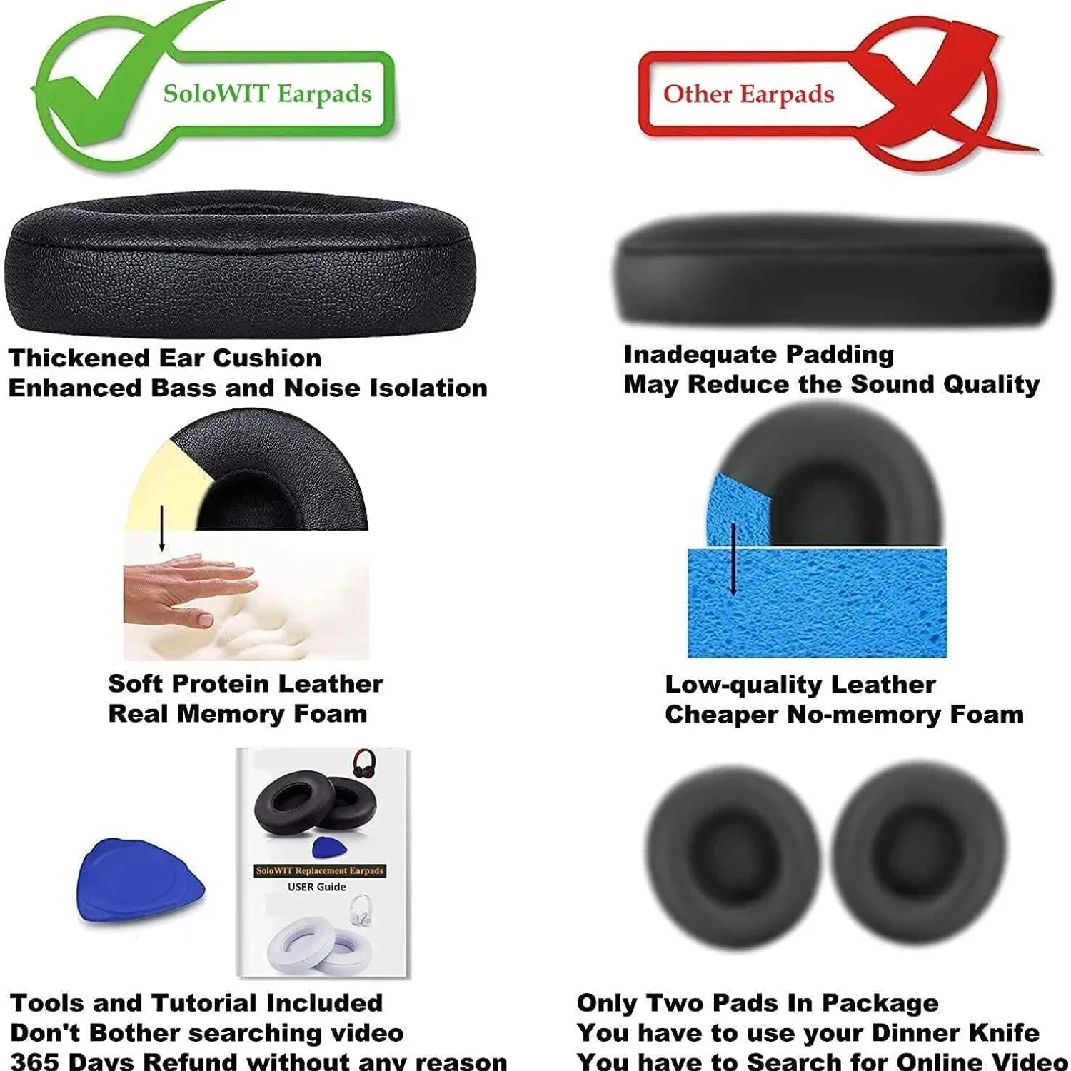 Luxurious Ear Pads with Soft Protein Leather