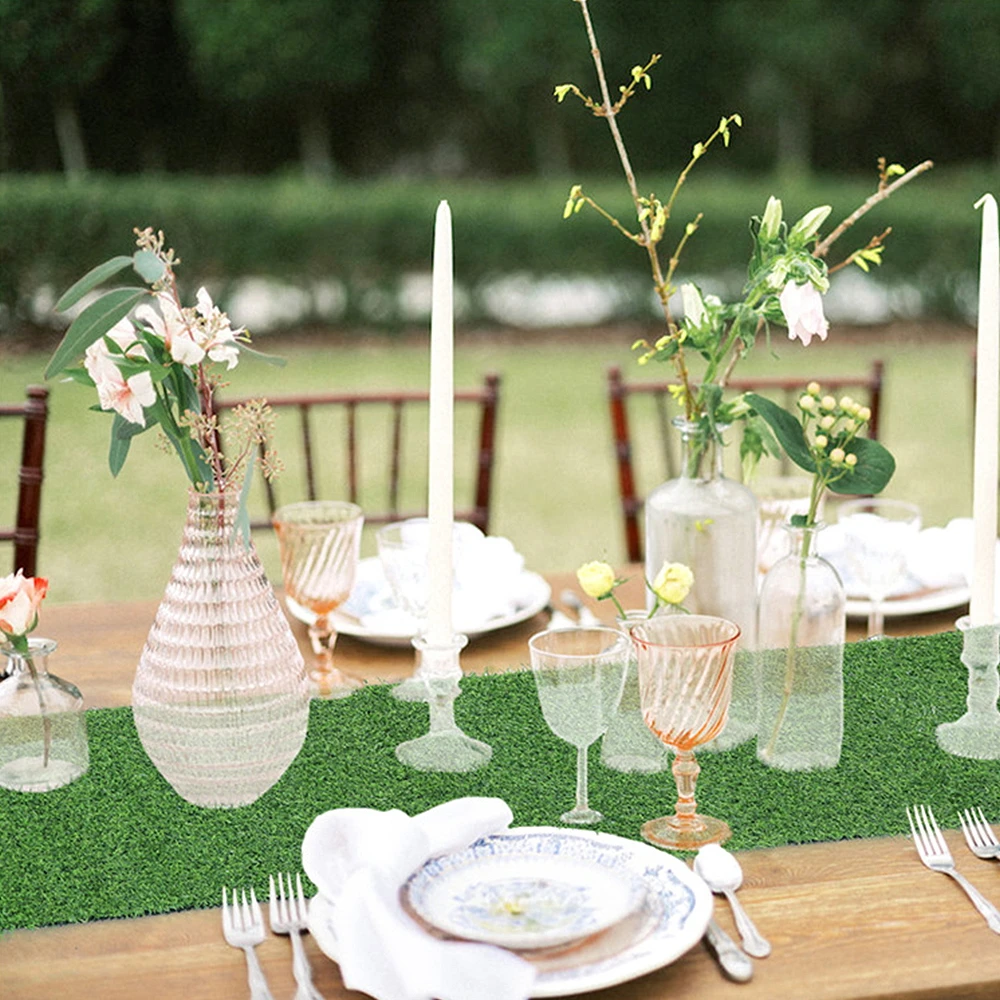 Artificial Grass Table Runners Synthetic Grass Table Runner for Wedding  Party Birthday Banquet Baby Shower Home Decor - AliExpress